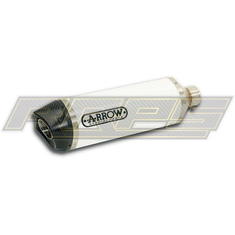 Arrow | Ducati 848 2008-10 White Alu Carbon Road Silencers No Cat