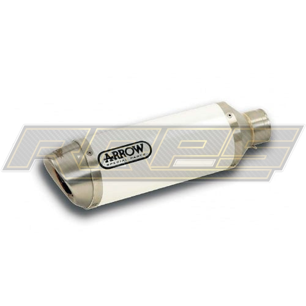 Arrow | Kawasaki Zx-10R 2011-15 White Aluminium Road Silencer (No Cat)